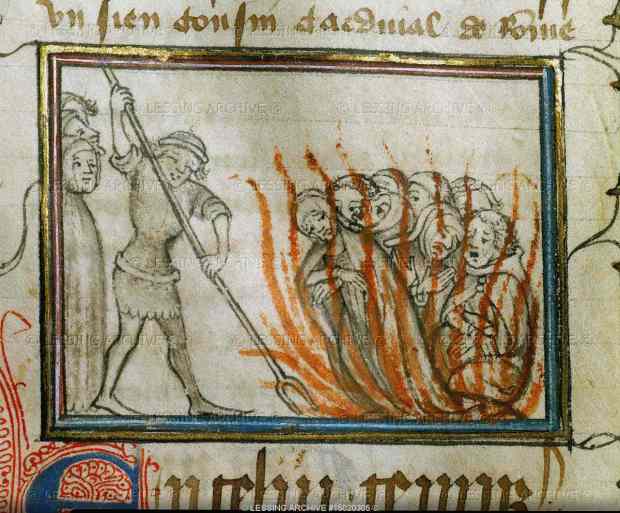Knights Templar being burned at the stake on Friday the 13th 1307. 