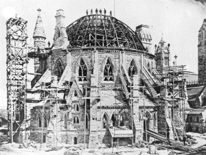 Fuller's Library Of Parliament under construction 1860s.