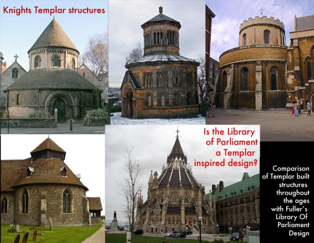 Comparison of Knights Templar structures and Ottawa's Library Of Parliament.