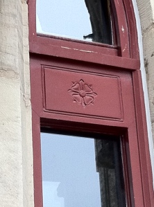 Every window of the Library is emblazoned with the symbol of the 4 petal rose.