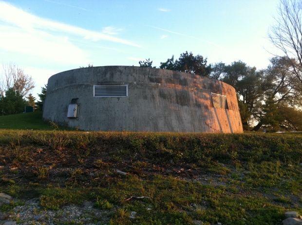 The mysterious concrete bunker at Remic Rapids has perplexed many a passerby.
