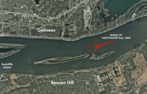 The location of the ruins of the lost lighthouse that gave Beacon Hill its name.
