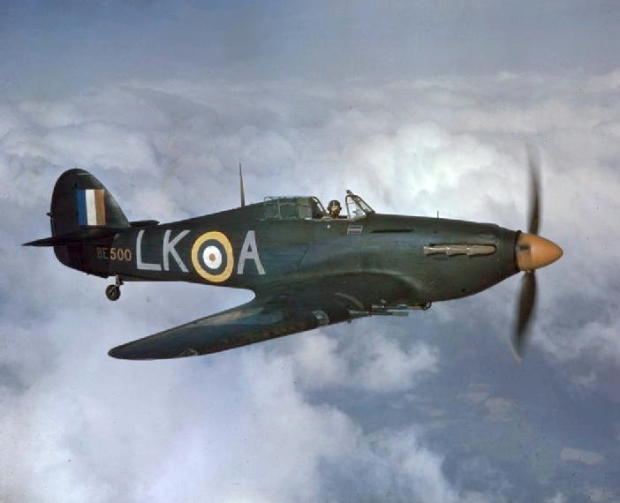 Ernie Glover entered air combat during World War II flying night fighter missions in a Hawker Hurricane.