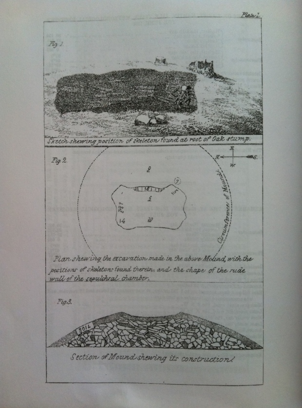 Wall bridge's sketches of his examination of the ancient mounds in Prince Edward County.