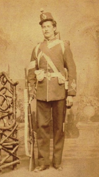 This photo shows a Canadian Militia officer with the sword at his side.